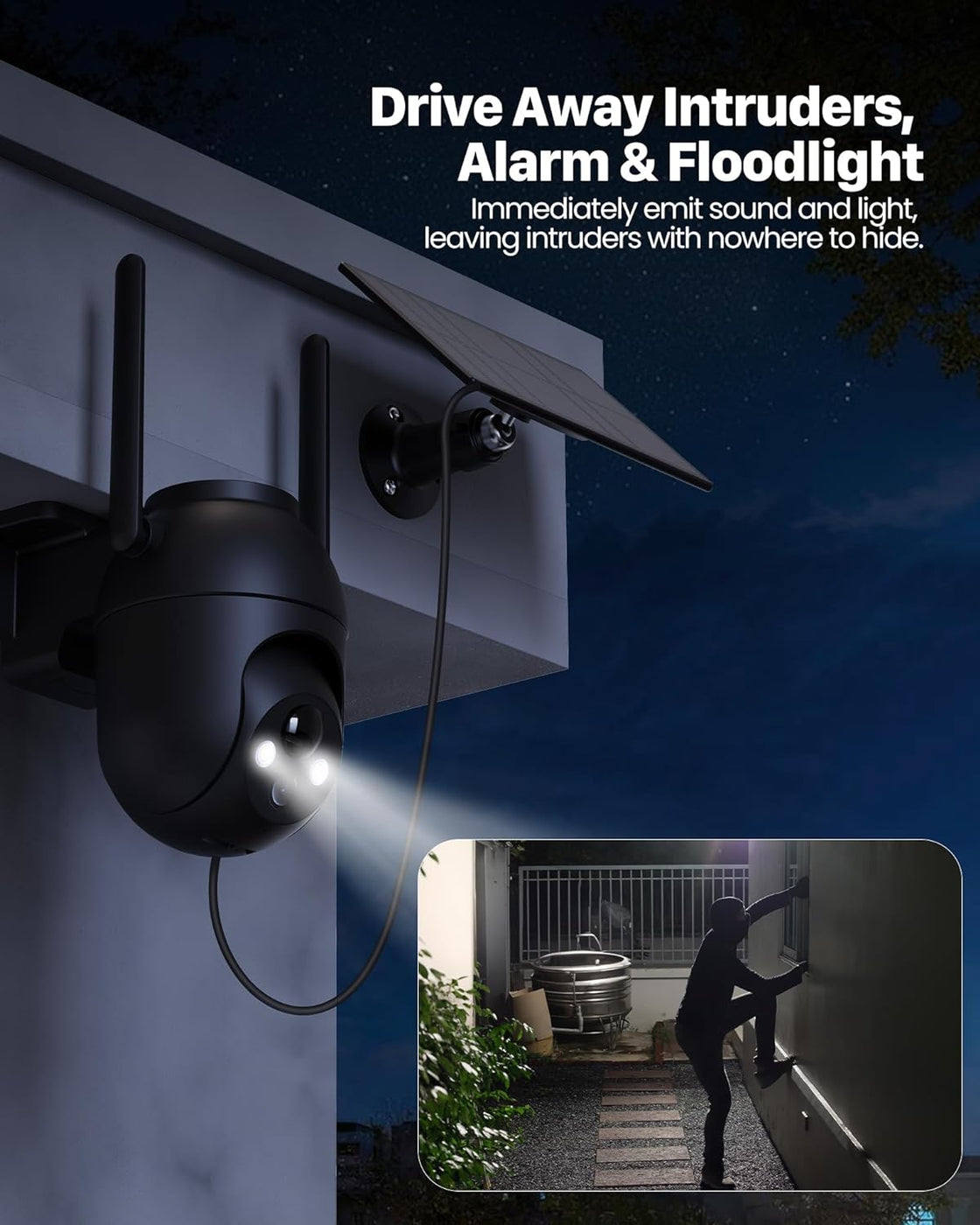 CQ1 Black Solar Powered Camera