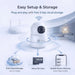 Smart home security camera with free cloud storage and SD card options 