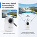VicoSafe security camera with 2K HD resolution features and a comparison to standard resolution.
